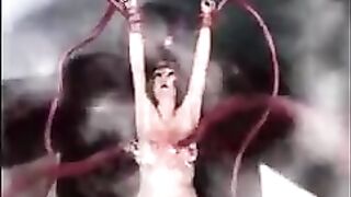 3D hentai porno con un monstruo gigante del infierno que violó a una adolescente sexy e indefensa